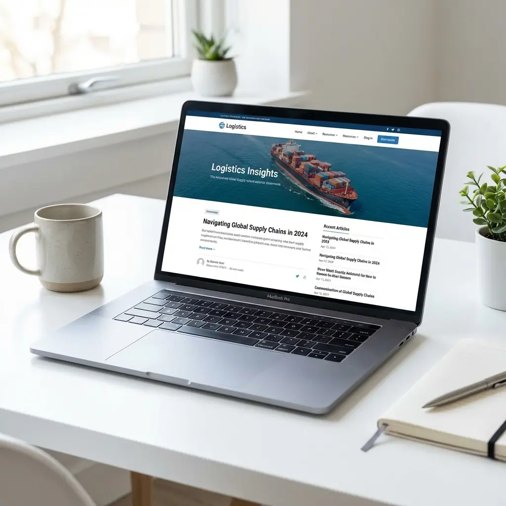 Logistics website design presentation